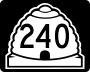 State Route 240 marker