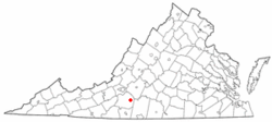 Location of Union Hall, Virginia