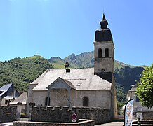 L'église Saint-Pierre d'Arrens en 2017.