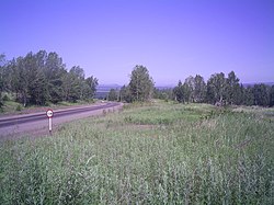 M54 Highway near Znamenka in Minusinsky District