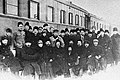 Image 33Passengers of "a science train" - the scientists who have gone to Tashkent to work at the first state university of Central Asia. (from National University of Uzbekistan)