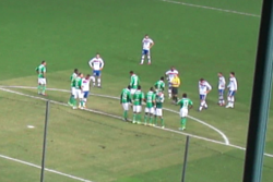 Le derby ASSE-OL, le 17 mars 2012 au stade Geoffroy-Guichard.