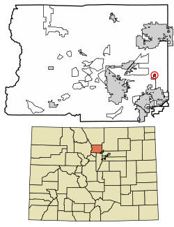 Location of the Leyner CDP in Boulder County, Colorado