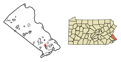 Location in Bucks County, Pennsylvania