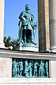 Gabriel Bethlen (statue by György Vastagh); the prince concludes a treaty with Bohemia