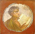 Image 33Roman portraiture fresco of a young man with a papyrus scroll, from Herculaneum, 1st century AD (from Culture of ancient Rome)