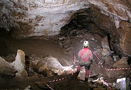 Balisage dans la salle des Slovènes.