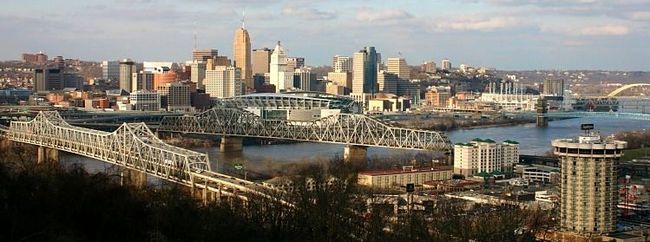 Cincinnati skyline.