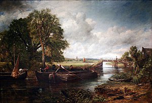 《迪德漢附近的史都河》（View on the Stour near Dedham），1822年，油畫，洛杉磯郡亨廷頓圖書館