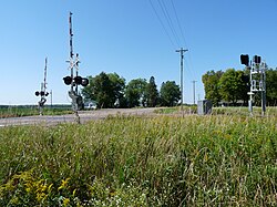 Donald, where the Soo Line met the Omaha Railroad and CTH M. Most of Pershing is flat like this area.