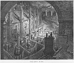 ציור של הצייר הצרפתי גוסטב דורה המתאר את התיעוש של לונדון. המהפכה התעשייתית אשר ראשיתה בבריטניה, שינתה לחלוטין את חיי האדם