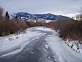 East Gallatin River near Bozeman, Montana in Winter