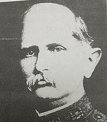 Black and white head and neck photo of Eben Eveleth Winslow, facing front, looking slightly left