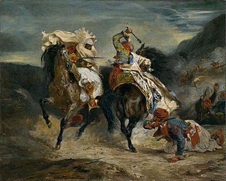 Eugène Delacroix, The Combat of the Giaour and Hassan, 1826