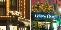 Facade lighted christmas signs