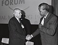 Image 15Frederik W. de Klerk and Nelson Mandela, two of the driving forces in ending apartheid (from History of South Africa)