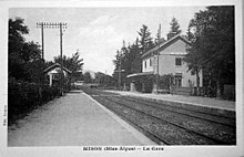 La gare de Mison vers 1910.