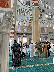 The interior view of the mosque