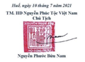 The seal of the Hội đồng Nguyễn Phúc tộc Việt Nam (2021).