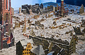 The destroyed Altstadt from the east according to the rubble model of the Historical Museum