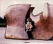 Knife Edge Two Piece (1962–65), Queen Elizabeth Park, Vancouver, B.C., Canada. 1970.