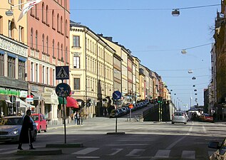 Hornsgatan österut med Hornsgatspuckeln.