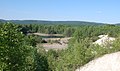 Blick auf das ehemalige Abbaugebiet am Ivö klack