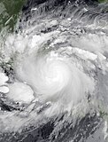 Hurricane Julia making landfall in Nicaragua on 9 October