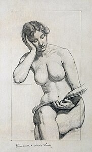 Nude study at Figurative art, by Kenyon Cox (edited by Durova)