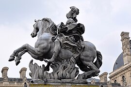 Estatua ecuestre de Marco Curcio en el Louvre, de Bernini y Girardon (1670-1687).