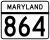 Maryland Route 864 marker