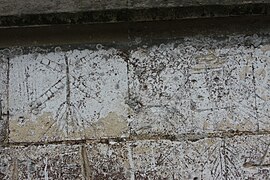 Graffiti représentant un moulin à vent du Vimeu (XVIe – XVIIIe siècles), église Marie-Madeleine