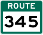 Route 345 marker
