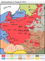 Nationalities in Second Polish Republic ca. 1931