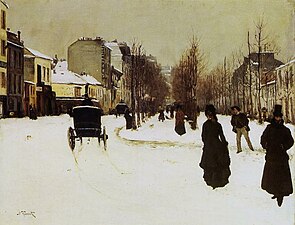 Norbert Gœneutte, Le Boulevard de Clichy, par un temps de neige, Tate Britain (1876).