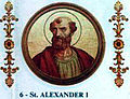 Pope Alexander I, the fifth Pope of Rome.