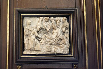La Mise au tombeau, albâtre, XVIe siècle.