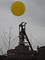 Schachtzeichenballon über Zollverein auf der Eröffnungsveranstaltung der Ruhr2010