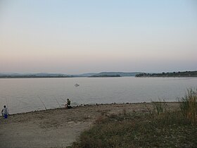 Гружанское водохранилище на закате