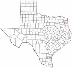Location of Douglassville, Texas