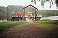 Le ponton de Valamo sur le lac Juojärvi et le bateau Sergei