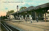 North Leominster train depot in 1915