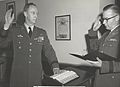 Fitch being sworn in as Assistant Chief of Staff for Intelligence by Maj. Gen. Joe C. Lambert at The Pentagon in 1961