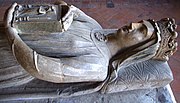 Effigy of Berengaria of Navarre (d. 1230), Queen of England as the wife of Richard the Lionheart. L'Épau Abbey, Le Mans, France.