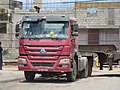 Howo Sinotruk 380 tractor truck in Jamaica (front fascia inspired by Mercedes Benz Actros, but using Volvo FL10 derived cabin)