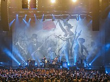 Coldplay's Viva la Vida Tour stage in Dallas