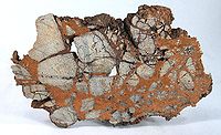 Native copper cementing host rock, Ray Mine, Arizona