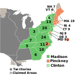 Electoral map, 1808 election