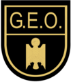 Primer escudo del GEO.