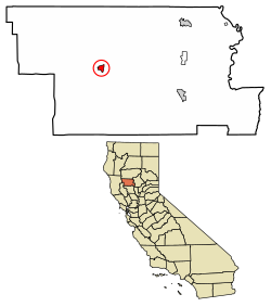Location of Elk Creek in Glenn County, California.
